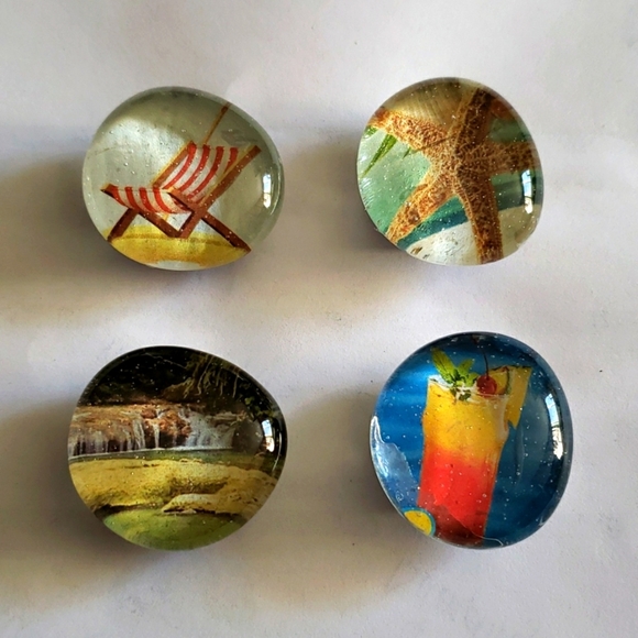 4 Homemade Tropical Magnets - Picture 1 of 1